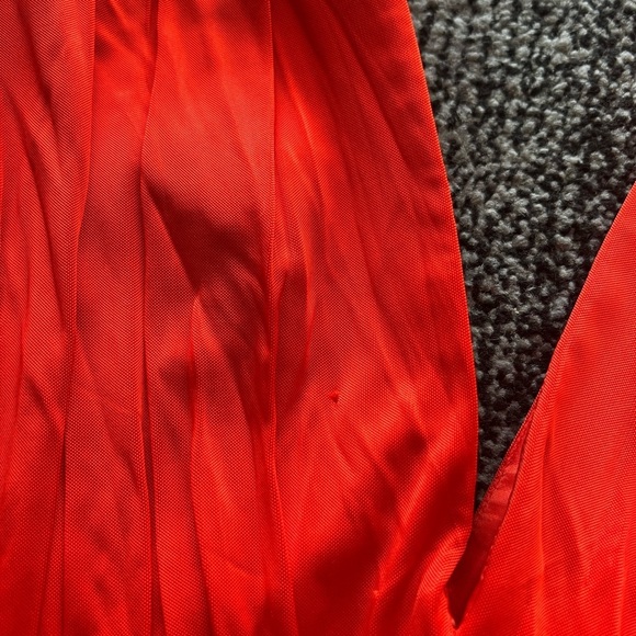 Emanuel Ungaro Paris Red Pleated Cocktail Mini Dress - Picture 2 of 6